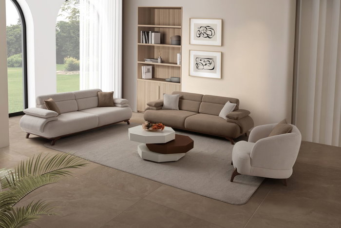 Atelier Del Sofa Bonjo Walnut - Latte